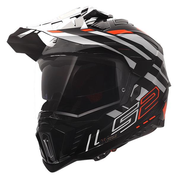 (あすつく) LS2 HELMETS:EXPLORER PLUS F ブラックオレンジ XL 467...