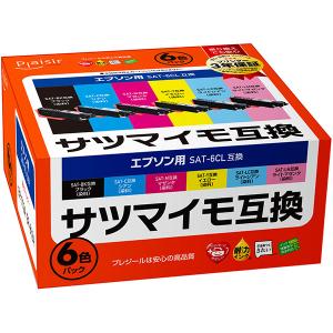 プレジール:　エプソン　SAT-6CL対応　互換インクカートリッジ　６色パック　