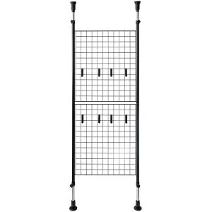 宮武製作所:突っ張り パーテーション ルガード ブラック 間仕切り 壁面収納 ワイヤーネット 省スペース SK-640