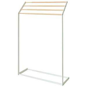 宮武製作所:伸縮タオルスタンド アルティード ホワイト 北欧風 タオルハンガー タオル干し タオル掛け 薄型 HS-4065