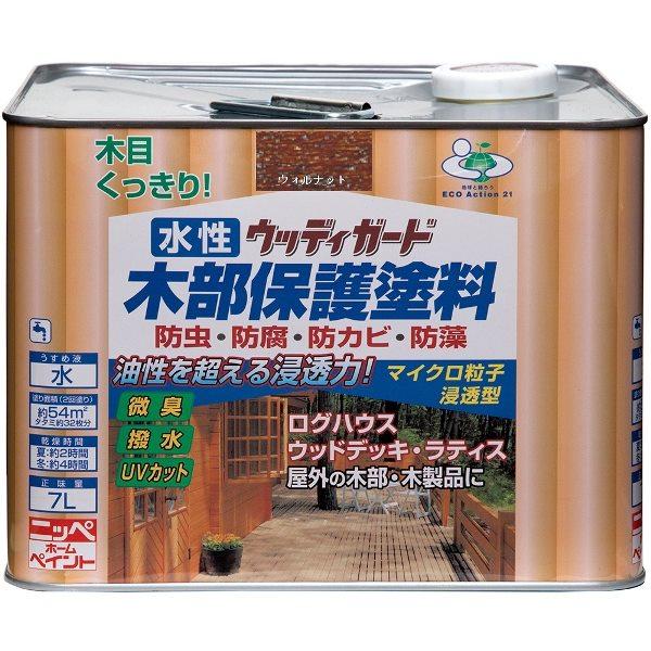 ＼ポイント10倍！2/11まで／ニッペホームプロダクツ:水性ウッディガード ウォルナット 7L 49...