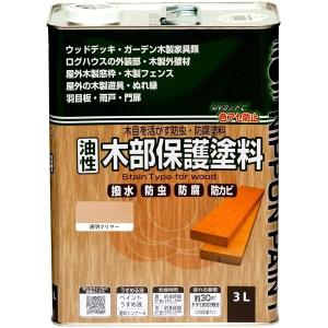 ニッペホームプロダクツ:油性木部保護塗料 透明クリヤー 3L 4976124519499(メーカー直送品)(地域制限有) 油性木部塗料 浸透性