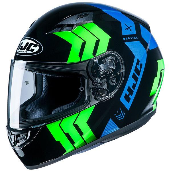 HJC Helmets:CS-15 マーシャル BLACK/GREEN/BLUE(MC24) XL ...