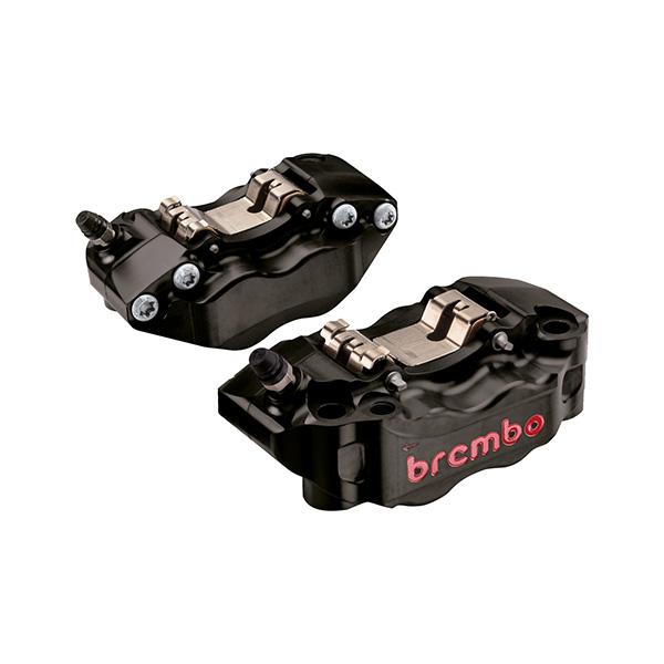 Brembo(ブレンボ):GP4-RB ラジアル CNC 4P キャリパー ブラックアルマイト レッ...