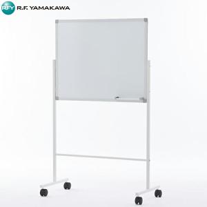 ミニサイズホワイトボード 脚付き キャスター付き 片面 マグネット式