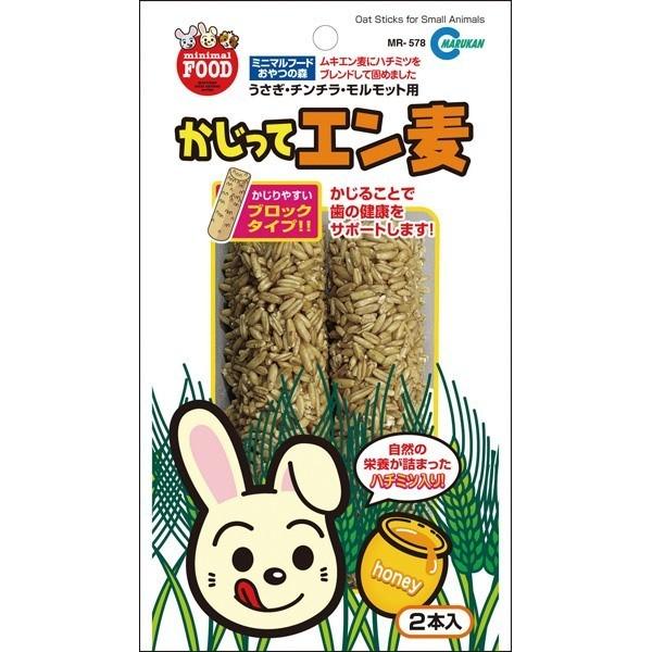 マルカン:かじってエン麦 MR-578 小動物 おやつ 間食 えんばく 燕麦 エンバク スティック ...