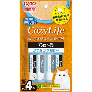 いなばペットフード:CIAO CozyLifeちゅ〜る かつお かつお節入り 14g×4本 4901133291692 匂いをおさえて爽快生活