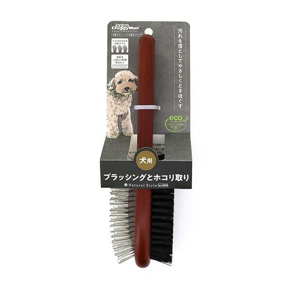 ドギーマンハヤシ:Natural Style forDog 木製ブラッシング&amp;整毛ブラシ M 497...