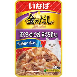 いなばペットフード いなば 金のだしパウチ まぐろ・かつお まぐろ節入り 40g 4901133811661