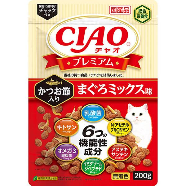 いなばペットフード:CIAO プレミアム かつお節入り まぐろミックス味 200g 49011335...