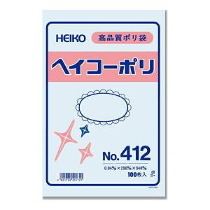 HEIKO:HEIKO ポリ袋 透明 ヘイコーポリエチレン袋 0.04mm厚 No.412 006618200 ビニール袋