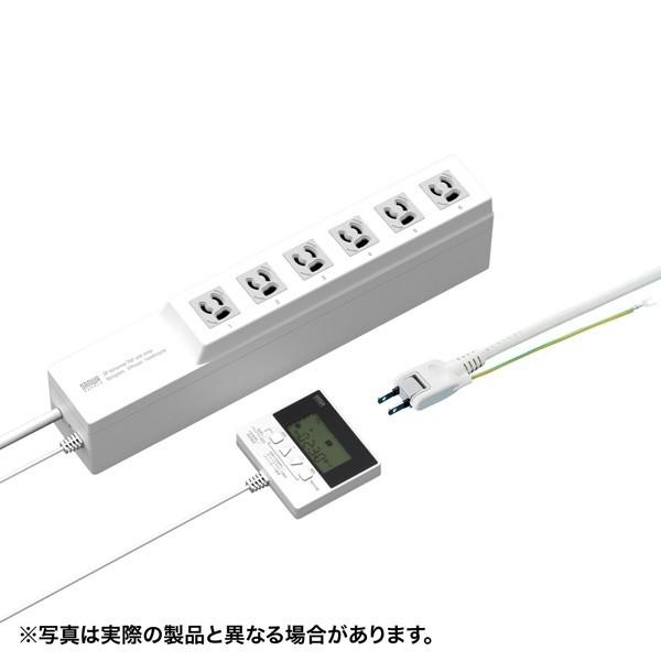 サンワサプライ:タイマー付きタップ TAP-RT1 各個口をタイマーで管理し、ON・OFFできる機能...