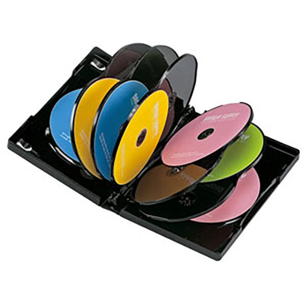 サンワサプライ:DVDトールケース（12枚収納・3枚セット・ブラック） DVD-TW12-03BKN