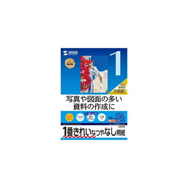 サンワサプライ インクジェット用スーパーファイン用紙A4サイズ250枚入り JP-EM5NA4-25...