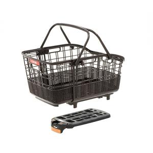 OGK(オージーケー):着脱 藤風 スライドうしろ用バスケット 籠 カゴ こげ茶 RB-037B2