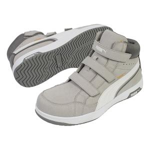 PUMA(プーマ):ヘリテイジ エアツイスト2.0 ミッド フック&ループ グレー 26.5cm 63.206.0 PUMA SAFETY 安全靴