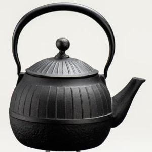 未使用品　南部盛榮堂OIGEN造　１８型アラレ　南部鉄瓶　南部鉄器　鉄瓶 鉄瓶 18型平丸アラレIH対応(内面釜焼)