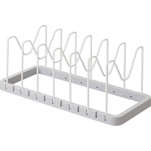 山崎実業:シンク下伸縮鍋蓋&amp;フライパンスタンド プレート ホワイト 3965(メーカー直送品) 39...