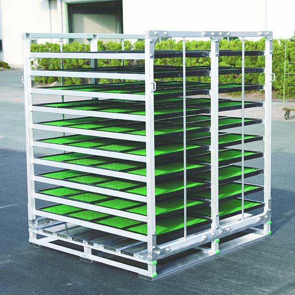(法人限定)昭和ブリッジ:育苗棚 (パレット付)AR-P AR-80P-4(メーカー直送品)(車両制...