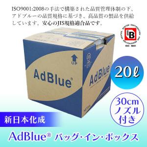 (あすつく) 新日本化成:AdBlue (アドブルー) バッグ・イン・ボックス 20L 4571344582195 尿素 SCRシステム 大気汚染