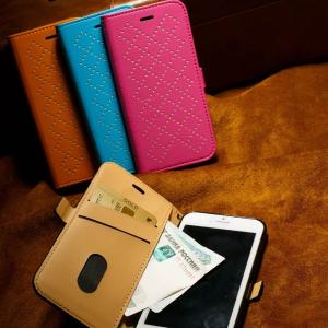 iPhone6/iPhone6sケース 手帳型レザーカバー磁石マグネット開閉 カード収納 格子柄 チェック ストラップホール付 財布型全面保護カバー 送料無料