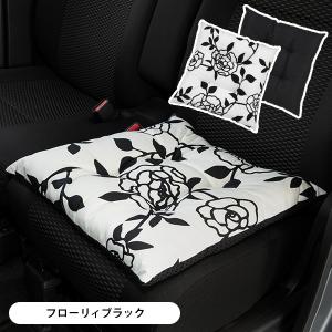 【シートクッション】45×45cm 車 座布団 洗える かわいい おしゃれ 日本製 花/フローリィ柄