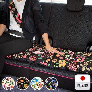 シートクッション ロング 滑り止め付き 花柄 車用シートクッション