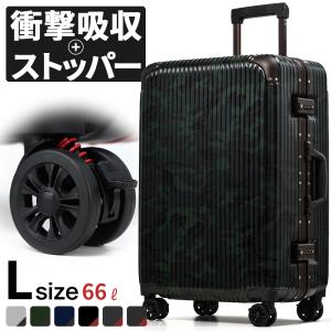 スーツケース Lサイズ アルミ 大型 フレーム 軽量 キャリーケース キャリーバッグ 旅行 国内 海外 カモフラ ブランド