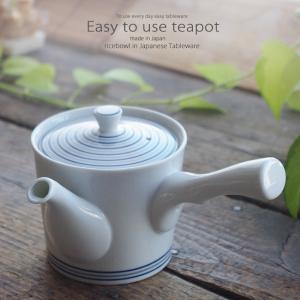 和食器 お茶 有田焼 白磁渦 ステンレス 茶漉し付 中 急須 ティーポット 茶器 食器 緑茶 紅茶 ...