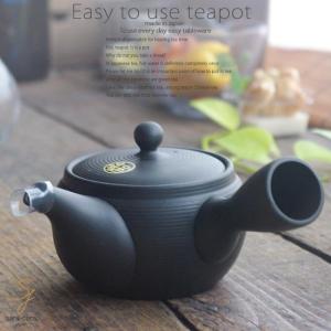 和食器 常滑焼 満ち足りた美味しい お茶 黒泥スジ引 急須 ティーポット 茶漉し付 茶器 食器 緑茶...