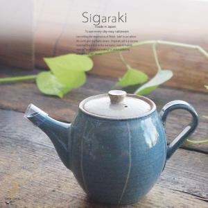 和食器 信楽焼 ミディアムブルー ティーポット 紅茶 お茶  おうち カフェ 食器 陶器 しがらき焼...