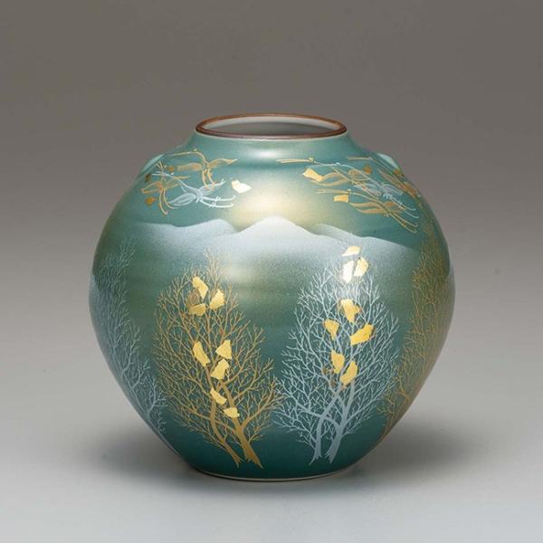 九谷焼 5.8号花瓶 木立連山 日本製 ギフト 陶磁器
