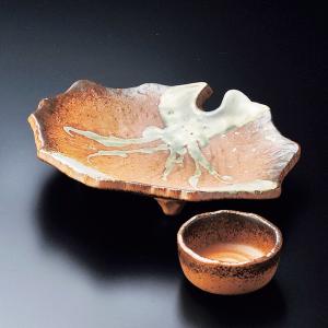 和食器 信楽風木の葉刺身 20.2×18.5×4.4cm うつわ 陶器 おしゃれ おうち｜cocottepot