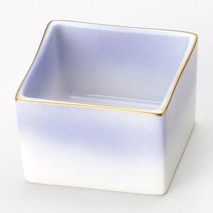 和食器 小さな渕金コバルト吹角 小鉢 5.7×5.7×3.7cm うつわ 陶器 おしゃれ おうち｜cocottepot