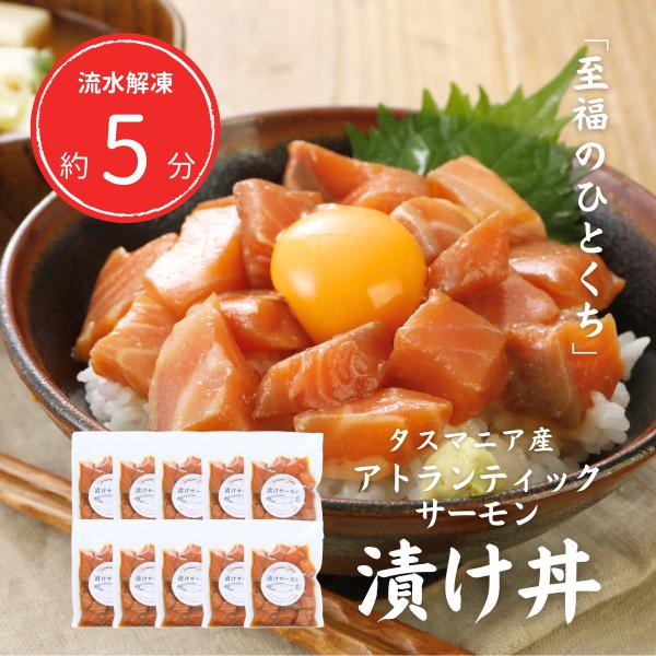 高級サーモン 漬け丼 100g×10パック タスマニア産 アトランティックサーモン 贅沢 ギフト プ...