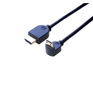 HDMI ミニHDMI 変換ケーブル 片方L型 （下向き） Ver1.4 イーサネット、3D、4KX2K解像度、フルHD対応 (2m)の商品画像