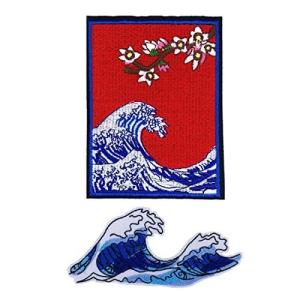 ワッペン 和柄 梅 波間 波 2種類セット アイロン接着 刺繍 アップリケ 花札 お洒落 なワッペン 花札 波 の最安値 価格比較 送料無料検索 Yahoo ショッピング