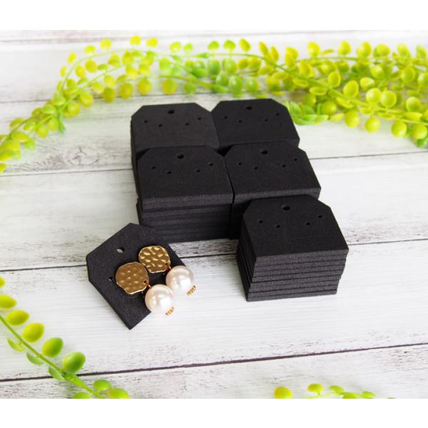 ピアス・イヤリング用台紙 小 黒 50枚