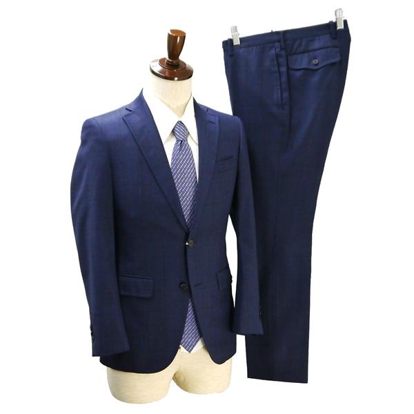 スーツカンパニー REDA 2つボタン シングルスーツ Y4 S ダークネイビー ウインドペン ノー...