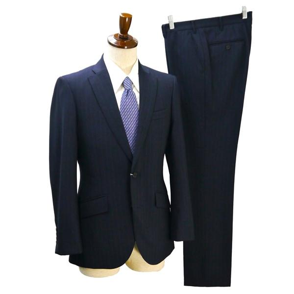 Le Chic EXTRAFINE WOOL 2つボタン シングルスーツ Y5 M ダークネイビー ...