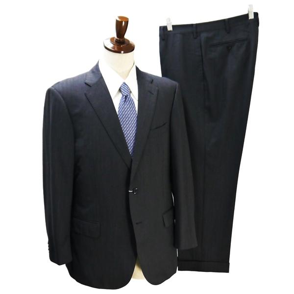 HILTON COLOMBO 2つボタン シングルスーツ BE5 L ダークグレー 暗灰色 ストライ...