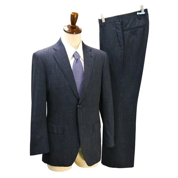 ダーバン Zeal 2つボタン シングルスーツ 袖口4つボタン A4 S ダークネイビー チェック ...