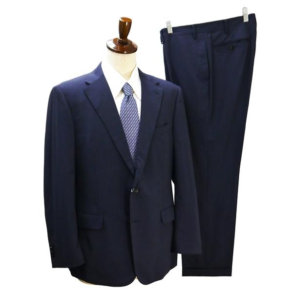 HILTON COLOMBO 2つボタン シングルスーツ BE5 L ダークネイビー シャドーストラ...