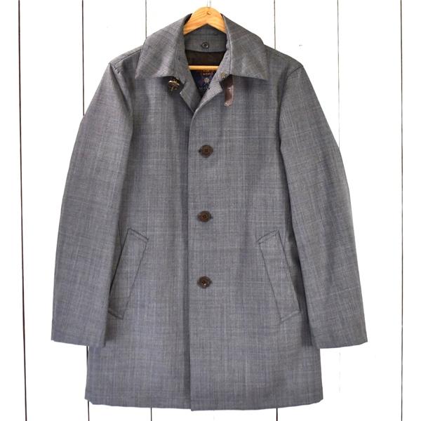 美品 ナノユニバース 英国製生地 コットン混 取外し可能ライナー付 コート 44 / M グレー チ...