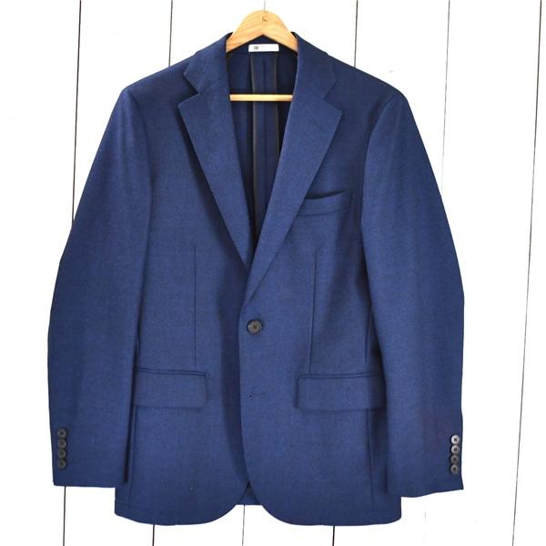 スーツセレクト 2つボタン シングル ジャケット M ダークネイビー 袖口4つ釦 サイドベンツ 春秋...