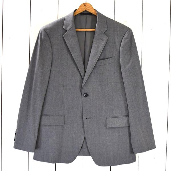 ユニクロ UNIQLO super110's 2つボタン シングル ジャケット M グレー 袖口4つ...