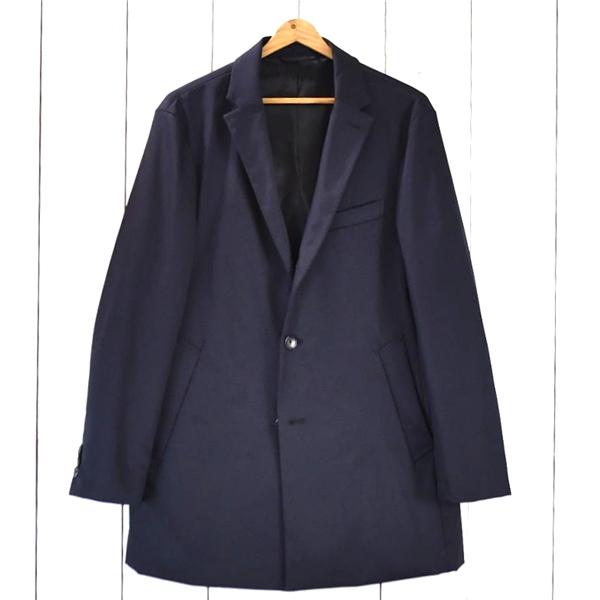 コムサメン COMME CA MEN 3つボタン シングル 段返り チェスターコート L ブラック ...