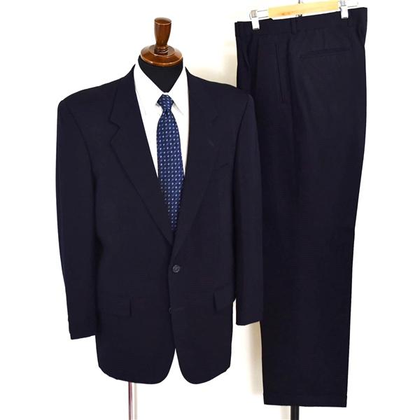 ポールスミス 2つボタン シングルスーツ L A7 ダークネイビー FQ-R0229 合物 春秋 5...