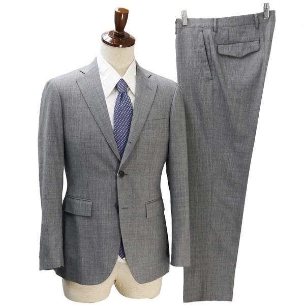 美品 オリヒカ 段返り 3つボタン シングルスーツ S YA4 ダークグレー 灰色 ノータック ウォ...