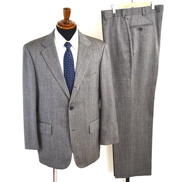 Jプレス 段返り 3つボタン シングルスーツ L AB6 ダークグレー ノータック SR-OV-NA...
